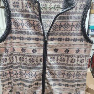 Womens fleece zip up vest Kim Roger's size large